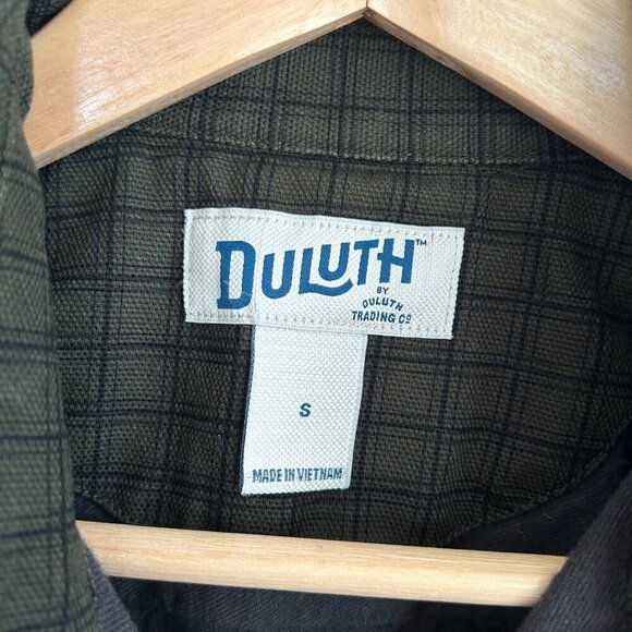 Duluth Trading Co Shacket Plaid Duck Cotton Snap Heavyweight Work Chore - Picture 9 of 12